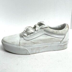 VANS Women's Old Skool Platform Sneakers White, Size 8 M